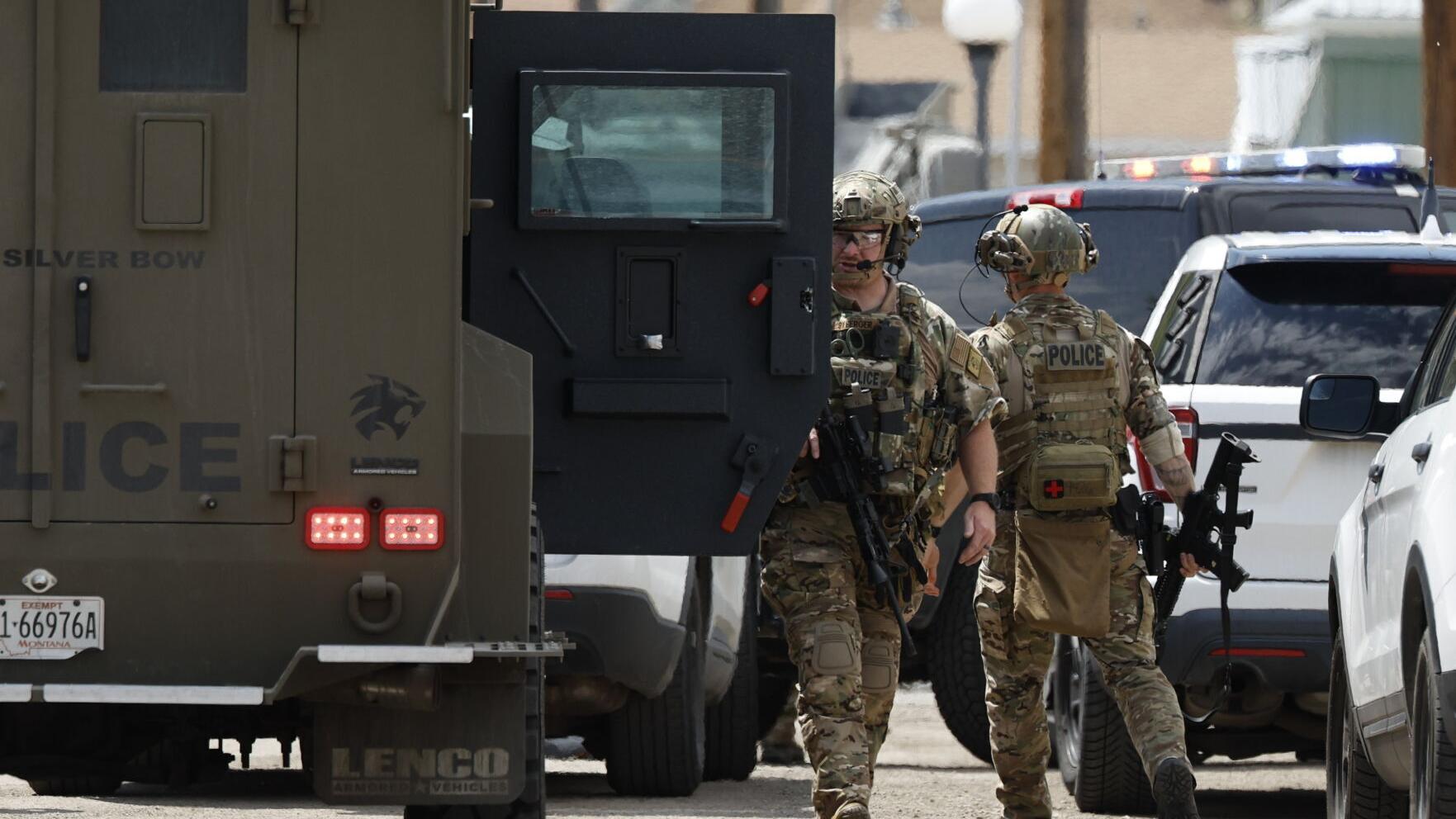 In photos: Law enforcement continues Anaconda manhunt after 4 dead in shooting at Owl Bar